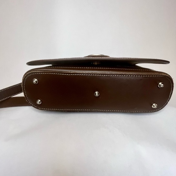 VTG DOONEY & BOURKE #42315 Croc Embossed Leather Mulberry Shoulder Crossbody Bag - Picture 4 of 9